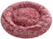 Comlax Lit apaisant pour chien en forme de donut - Coussin rond avec housse amovible et lavable - Doudou en fourrure synthétique anti-anxiété - Moelleux et confortable - 100 cm - Rose