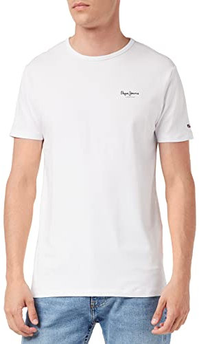 Pepe Jeans Original Basic 3 N, T-Shirt Uomo, Bianco (White), S