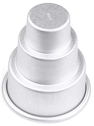 KEERADS Mini Muffin Tools 3-Tier Cake Mould (Sliver, L)