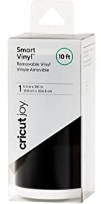 Cricut Joy Smart Vinyl abnehmbar | Schwarz | 3m (10ft) | Selbstklebstoff Vinyl Roll | Zur Verwendung mit Cricut Freude