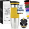 Milu Travel Mug 370ml 450ml - Insulated Coffee Cup to go - 100% Leak Proof - Stainless Steel Drinking Mug - Car Mug Double Wall Insulation Thermo Coffee Flask (Mango, 450ml)