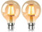 YUNRRD Vintage Bayonet Light Bulb 6W(60W Equilavent),G80 B22 LED Edison Bulb,Warm White 2700K Bayonet Llight Bulb,Amber Retro Style Energy Saving Filament Decorative Bulbs,600LM,220V(2 Packs)