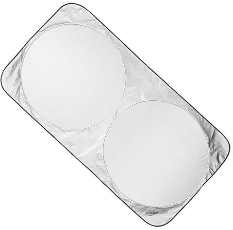 A2ZWORLD Parasol para parabrisas de coche, parasol plegable, universal (160 x 85 cm, para coche grande)