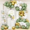 Ballon Girlande Grün,152 Stück Luftballon Girlande Grün mit Avocado Grüne Ballons Olive Gold Sage Green Ballons Set für Geburtstag Hochzeit Abschlussfeier Baby Shower Tropische Party