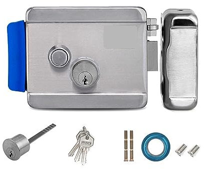 CaScam Stainless Steel Electronic Control Lock Electric Gate Door Lock Support Video Doorphone Intercom System