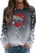 Weihnachtspulli Damen Rotweinglasdruck Lustig Sweatshirt Rudolph Rentier Elfe Weihnachtsmann Pullover Xmas Pulli Top Christmas Weihnachtspullover