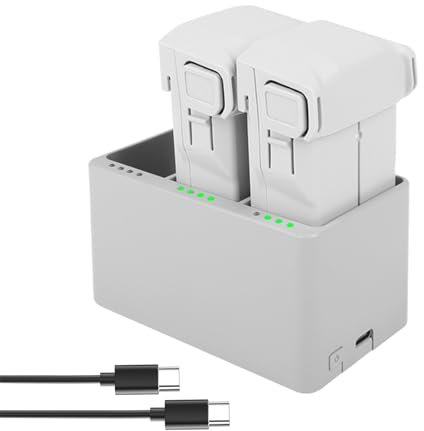 Rszfnjxry Mini 3/3 Pro Intelligent Flight Battery Plus (2 Packs) with Bi-Directional Charging Hub for DJI Mini 3/3 Pro, 3850mAh (Battery*2 with Charger)
