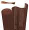 Joparri Canisse en PVC, Brise Vue en PVC Brise-Vue, Bande Canisse en PVC, Brise Vue en PVC Renforcement en 4 Poids, Résistant aux UV, pour Jardin, Balcon et terrasse, Marron, 140 x 400 cm