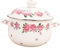 PRETYZOOM Pot à Soupe Émail Double Poignées Casserole à Fond Plat Ustensile De Cuisine Pratique Pour Induction Et Gaz Design Rose Vintage
