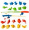 SDMAX Magnetic Fishing Game Toy with Fishing Rod, Different Colorful Fishes, Plastic, Outdoor Fun Toy, Educational Toy, Ideal for Kids above 3 Years, 20 PCS