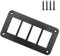 AUXBC Support de boîtier d'interrupteur à bascule à 4 voies, 4 interrupteurs à bascule en aluminium noir pour voiture, camion, bateau, véhicule de plaisance
