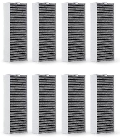 Lot de 8 filtres à charbon actif pour hotte aspirante Siemens HZ9VRCR0 17004796 / Bosch HEZ9VRCR0 17004805 / Neff Z821VR0 17004806 / Gaggenau CA282111 / Constructa CZ9VRCR0 - Filtre de rechange