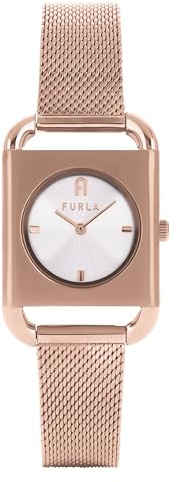 FURLA ARCO Square Rose Gold Tone Mesh Armband Uhr (Modell: WW00017014L3)