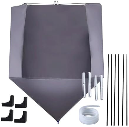 AQXYQAZZ Funda de Limpieza for Aire Acondicionado con Tubo de Drenaje, Impermeable, Bolsa de Recogida for Limpieza de Aire Acondicionado Central, Bolsa Protectora Dividida