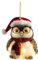 Weihnachtsdeko Anhänger Weihnachtsbaumschmuck Eule Weihnachtsdeko mit Brille Eule Niedlicher Weihnachtsbaumschmuck Eule Handgefertigter Dekoanhänger Für Weihnachtsbaum Deko (C, One Size)