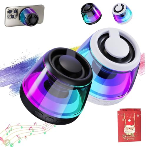 Magvibe Speaker - Magvibe Soundpillar, Multifunctional Magnetic Bluetooth Speaker, Phone Stand Bluetooth Speaker Magnet, Portable Bluetooth Speaker with Rgb Light, For Music, Cinema, Game (2pcs)
