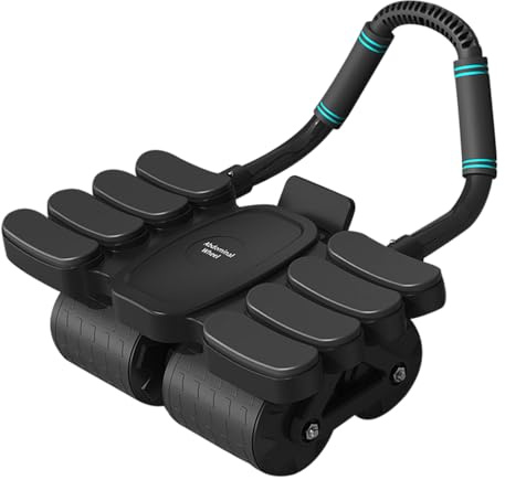 Automatische Rebound Bauchrolle 8-Roller, Bauchtrainer Fitnessgeräte für Zuhause, Bauchmuskeltrainer Abdominal, Rollenrad für Core Trainer 2 in 1 Bauchtrainer Roller