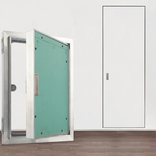 Trampilla Pladur Trampilla de Inspección para Placas de Yeso, Puerta de Sótano con Tirador, Válvula de Agua Decorativa para Placas de Yeso, Puerta Oculta, Se Ajusta a Ras de las Superficies(60 x 60cm