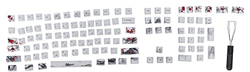 Mtlavish Schlüsselkaps PBT 5 seitig Sublimation Tastaturkappen für Mechanische und Optische Tastaturen, PBT Material Ultra Dicke Wanddesign für Dichte Spiele und Alle, Kompatibel mit 60/61/64/87/104/1