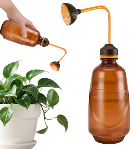 Arrosoir Plante Interieur, SilverChry Petit arrosoir 450ml, Arrosoir pour Bonsai, arosoires intérieur, Petit Arroseur Bonsai, Convient aux Semis et aux Plantes Délicates (Brun)
