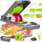 JUPPLIES Multifuncional Cortador de Verdura Mandolina de Cocina Profesional 16 en 1 - Picadora de Verduras con Cuchillas Intercambiables, Rallador Profesional, Separador de Huevos y Pelador