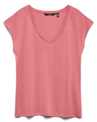 VERO MODA Damen VMFILLI SS V-NECK Tee GA NOOS 10247666