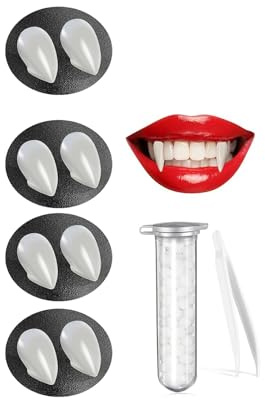 4 Paar Vampirzähne Kit Zähne Vampirzähne Gefälschte Zahnersatz