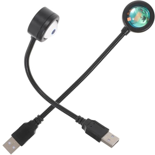 LOLIPPYY Sonnenuntergangsprojektionslampe Usb Nachtlicht Mit Farbverlauf Led Hochtransparentes Objektiv Für Schlafzimmer Wohnzimmer Party 2 Stück