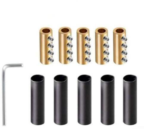Ensemble de connecteurs de câble 60 A 80 A en laiton à 4 trous avec gaine thermorétractable pour automobile, industrie électrique (60 A)
