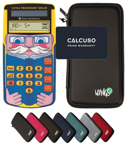 TI-Little Professor inkl. WYNGS Schutztasche Schwarz - Interaktiver Rechentrainer - Basic Paket