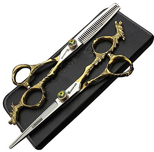 Friseurschere Friseurschere Friseurschere Superscharfe Friseurschere 6/7/8/9 Zoll Schere zum Schneiden von Haaren, stabiles Handgefühl (6-Zoll 2Stück)