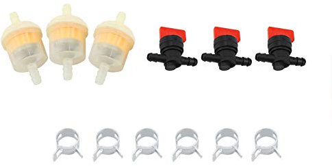 Zerodis 1/4 Inline Kraftstofffilter Absperrventile Klemmen Garten Bürste Cutter Rasenmäher Kits