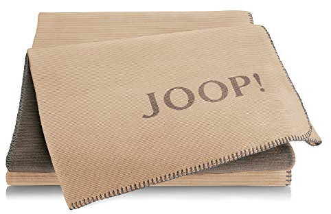 Joop! Wohndecke Melange - Doubleface Baumwollmischung beige-braun Größe 150x200 cm
