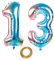 32 Zoll luftballons zahl 13 Regenbogen Mädchen 13. geburtstagsdeko Mädchen Nummer 13 Helium Zahlenballon 13 folienballon 13 XXL ballon 13 jahre Geburtstag Dekoration Mädchen 13 geburtstag deko (13)