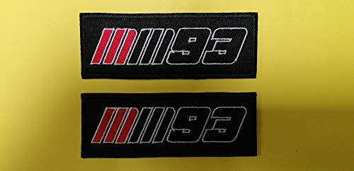 BLUE HAWAI S004 Patch ECUSSON LOT 2 Patchs THERMOCOLLANT 11 * 4 CM // Marc Marquez 93 - Lot DE 2