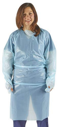 x10 Long Sleeve Medical Isolation Gowns with Thumb Loop GENERISE Fluid Resistant Disposable Gowns - Suitable for Both Staff & Patient Use