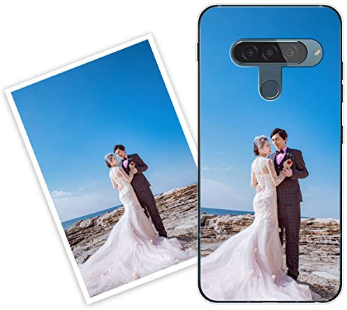 Sunrive Personalisierte Hülle kompatibel mit LG G8s ThinQ Silikon,Transparent Handyhülle Benutzerdefiniert Weicher Etui mit Eigenem Foto Bild Text Individuelle