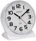 FAMICOZY Silent No Ticking Analog Alarm Clock,Readable for Seniors Vision Impaired,Easy to Set,Gradual Rise Alarm,Snooze,Gentle Wake,Soft backlight,Battery Operarted,White