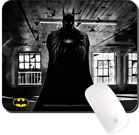 ERT GROUP Original y con Licencia Oficial de DC, Alfombrilla de ratĂłn Antideslizante, patrĂłn de Batman 003, Alfombrilla de ratĂłn de Ordenador 220 mm x 180 mm