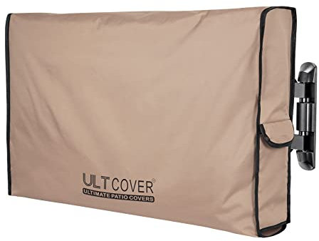 ULTCOVER Wasserdichte Outdoor-Abdeckung für 34-37 Zoll Flachbildfernseher mit Halterungen und Ständer