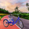 Bazargame Dreirad Erwachsene 24 Zoll Damenfahrrad Mit 3 Rädern Faltbares Fahrrad Dreirad 7-Gang Tricycle Lastenrad mit Einkaufskorb Und Rückenlehne (Blau)
