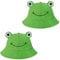 SAOROPEB Froschhut für Erwachsene, Teenager, niedlicher Frosch-Hut, Baumwoll-Hut, lustiger Fischerhut für Männer und Frauen, Grün-2p, Medium