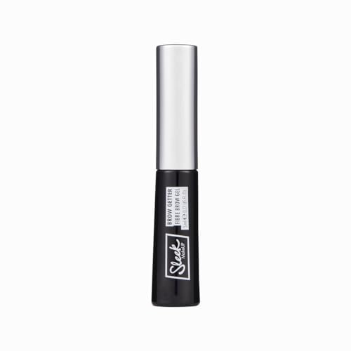 Sleek MakeUP Brow Getter Fibre Brow Gel, volumising, long-lasting formula, contains microfibres for fuller looking brows, Black, 5ml