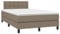 vidaXL Boxspringbett mit Matratze Doppelbett Polsterbett Bettgestell Lattenrost Bett Bettrahmen Hotelbett Schlafzimmerbett Taupe 120x200cm Stoff