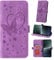 Auslbin Sony Xperia 1 V 6.5 Phone Case, Butterfly Style Mobile Cover PU Leather Flip Case for Sony Xperia 1 V 5G, Purple