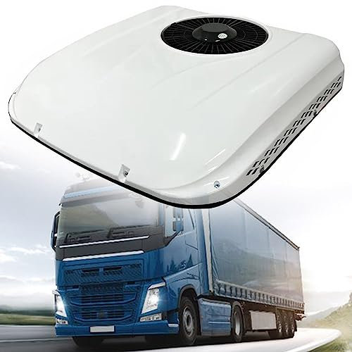 MOXAC 12 V/24 V Ultradünne elektrische Dachklimaanlage für LKW und Wohnmobile, Nicht kanalisiert, nur Kühlung, für Autos, LKWs, Traktoren, Motoren und den Haushalt,12V
