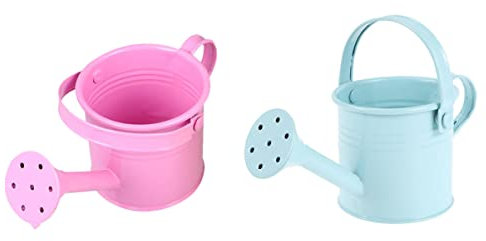 Amosfun 2 Piezas Hoja Regadera De Hojalata Riego Tetera Juguete De Regadera De Pollo Jardineras para Plantas De Interior Aspersión De Agua Regadera De Mano Niño Anticuado Hoja De Hierro