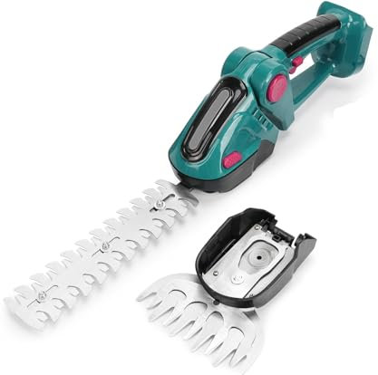 Akku Heckenschere Ersatz für Makita Grasschere,18V Elektro Grasschere mit 2 Verschiedene,MSchnittbreite 100mm,Schnittlänge 300mm für Heckenscheren,Baumscheren（Ohne Akku）