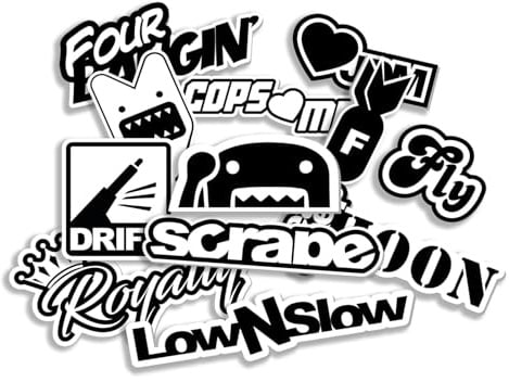 Finest Folia JDM Aufkleber Set für Auto Motorrad Helm Japan Stickerbomb japanische OEM Sticker Tuning Autoaufkleber Folie selbstklebend wetterfest R207 (Stickerbogen 5, Ohne Hologramm Effekt)