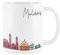 Purely Home Maldives Mug - Colourful Maldives Asia Skyline Souvenir Memento White Tea Coffee Gift Present Mug
